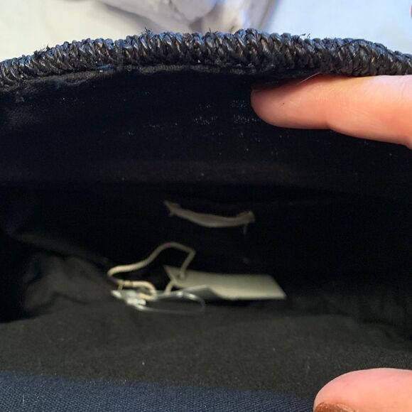 Marabelle  Black Circular Straw Bag - Picture 3 of 7